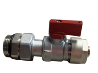 Collector Bolkraan GROTE DOORLAAT  3/4" M -  Alupex 16/2 met alu hendel - tweedelig Premium