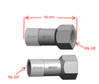 keerklep  met veer 3/8"  voor stookolie