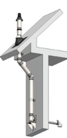 Concentrische schouw eindstuk  &oslash; 80/125 mm  PP/RVS voor binnen en buiten
