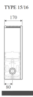 Jaga Strada Hybrid 95 x 120 x 16 ( 4830 W bij 75/65/20&deg;C)