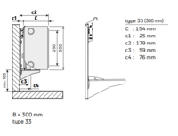 Radson radiator Ramo FLEX 8C  NEW H500 L1800 T33 (3589 Watt) 