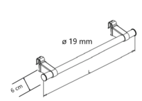 Universele Handdoekbeugel Radson L 600 mm voor paneelradiatoren