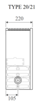 Jaga Strada Hybrid 50 x 60 x 21 (2561 W bij 75/65/20&deg;C)