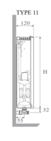 Jaga Strada Hybrid MM  35 x 080 x 11 (2136 W bij regime 75/65/20&deg;C)  ACO 
