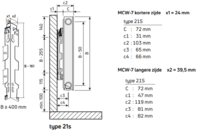 Radson radiator Ramo  FLEX 8C NEW H500 L1200  T21 ( 1336 W)