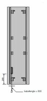 Vasco Electric NIVA-EL Verticale Elektrische Radiator H1820 B520 (1100 Watt) incl RF thermostaat  LIGHT BEIGE 9811