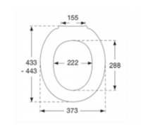 Pressalit WC Bril 1000  met RVS scharnier - wit