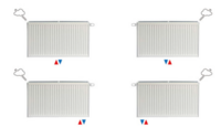 VKM8 UNI T21 Paneelradiator H700 L500 (733 Watt)  8-aansluitpunten