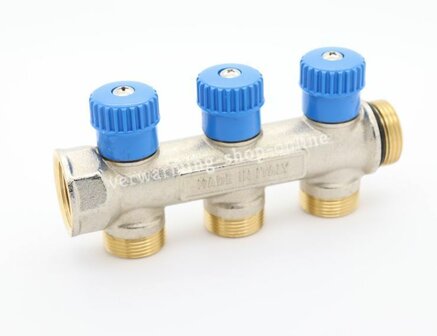 Begetube Collector 3/4&quot; Met 3 Ingebouwde Kraantjes M24 (Blauw) - 225071203