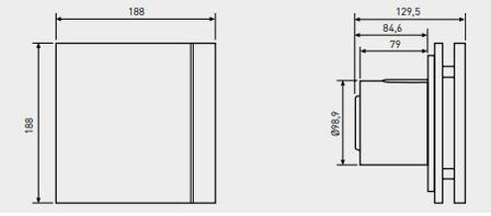 S&amp;P Silent 100 CZ Design Badkamerventilator wit 220V