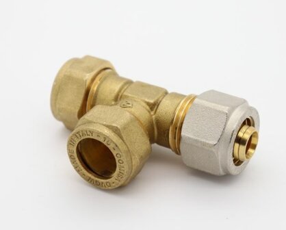 Comisa T-Stuk Koper 15 mm - Koper 15 mm - Alupex 16/2 -schroef / knel koppeling