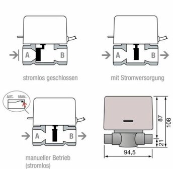 Orkli Zoneventiel 230 volt 4/4&quot; 2-weg (MET eindeloopcontact)