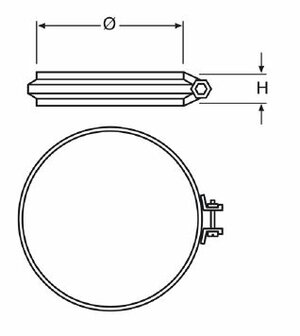 Inox Klemband Expo - &oslash; 80mm