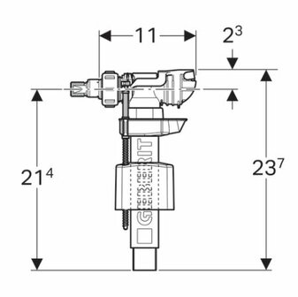 Geberit Servo Vlotterkraan Unifill 240704001 (Universeel)