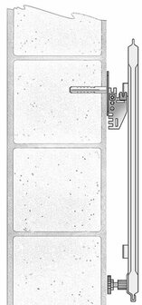 Set Universele ophangconsolen voor radiator met opgelaste strippen