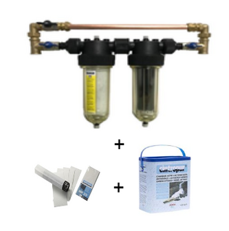 Cintropur NW 25 DUO 3/4&quot;  RegenWaterfilter + BYPASS + EXTRA koolstof + 1 set filtervlies 25q