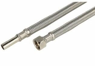 Sanitaire Inox Flexibel 3/8&quot;F x Pijp 10 mm - 40 cm 