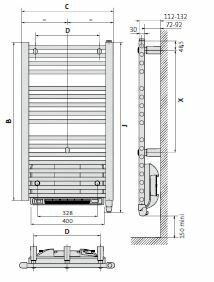 Radson Flores Elektrische Radiator H1807 B500 (1950 Watt) ELEKTRISCH  met PTC BLOWER