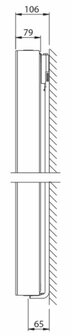 Stelrad Vertex Plan Verticale radiator H1800 - T21 - L500 (1530 Watt) met vlakke voorplaat