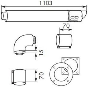 Vaillant Geveldoorvoer Set 60/100 mm (TurboMag) 303807