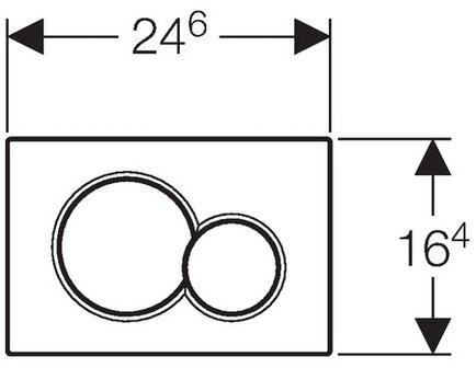 Geberit Sigma 01 Drukplaat 2-Toets Glanzend Chroom  115770215
