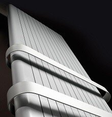 Vasco Alu-Zen Verticale Aluminium Radiator H1800 B450 Wit (1596 Watt) - witte structuurlak S600