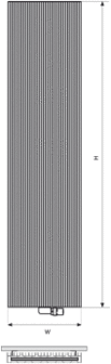 Vasco Bryce V100 Verticale Aluminium Radiator H2000 B600 (2391 Watt) - witte structuurlak S600