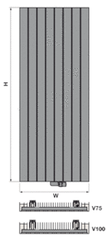 Vasco Zaros V75 H1800 B525 (1755 Watt) - WITTE STRUCTUURLAK S600