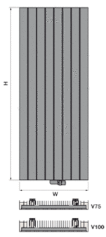 Vasco Zaros V100 H1800 B600 (2326 Watt) - WITTE STRUCTUURLAK S600