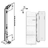 set wandbeugels voor paneelradiator H400 met bovenrooster