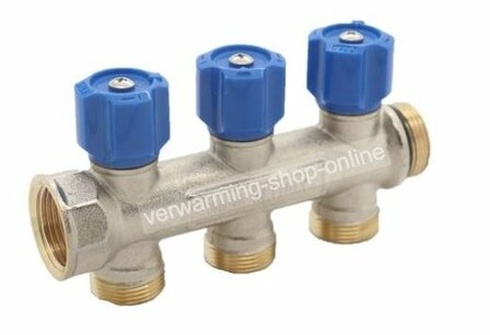 Begetube Collector 3/4&quot; Met 3 Ingebouwde Kraantjes M24 (Blauw) - 225071203