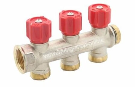 Begetube Collector 3/4&quot; Met 3 Ingebouwde Kraantjes M24 (Rood) - 225071103