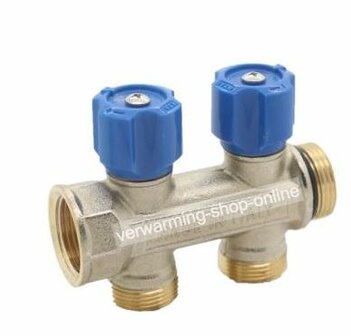 Begetube Collector 3/4&quot; Met 2 Ingebouwde Kraantjes M24 (Blauw) - 225071202 