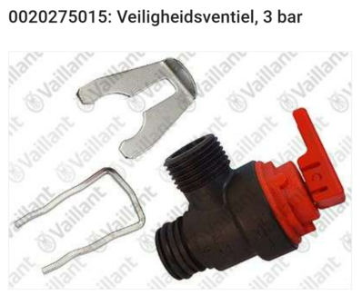 Veiligheidsklep 3 bar voor condensatieketel Vaillant VCW 286/7-2 (BE)