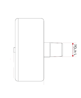 Manometer AXIAAL (achter) 1/4&quot;  0-4 bar met groen veld voor verwarming