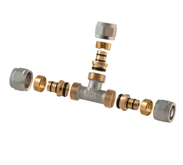 Comisa T-Stuk 3 x 20/2 mm Alupex schroef / knel koppeling