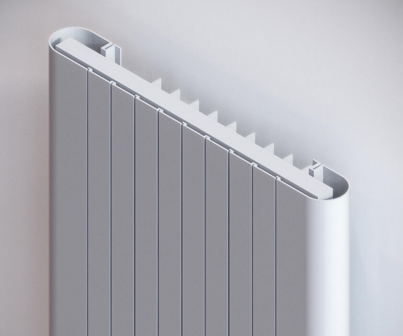 Vasco Alu-Zen Verticale Aluminium Radiator H1800 B450 Wit (1596 Watt) - witte structuurlak S600