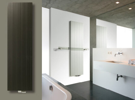 Vasco Bryce V100 Verticale Aluminium Radiator H1800 B375 (1373 Watt) - witte structuurlak S600