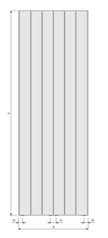 Radson Faro Verticale Radiator T22 H1950 B600 (2205 Watt) - RAL 9016