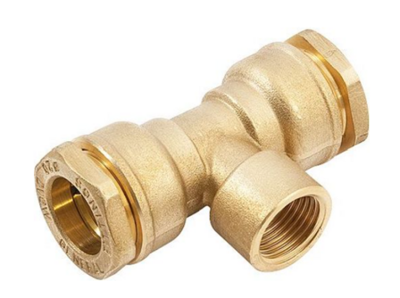 DECA Klemkoppeling T-stuk  25 mm x  3/4&quot; F  x 25 mm Voor HDPE-Buis