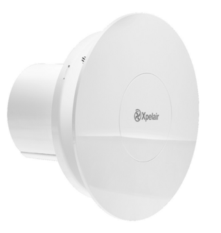 Xpelair Simply Silent Met Hygrostaat &amp; Timer (100 mm) rond/vierkant C4HTSR   A0027936