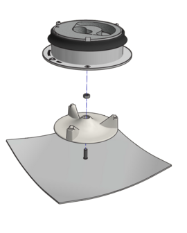 Vasco plafond/wandventiel vierkant luchttoevoer - 11VE30220