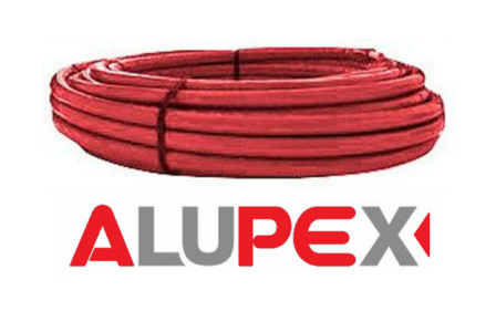 APE meerlagenbuis AluPEx  32/3 mm met rode isolatiemantel 10 mm (Rol 25 m Rood)