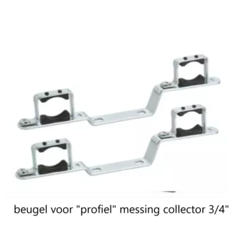 Dubbele Collectorbeugel 3/4&quot; (Set van2 stuks voor messing collector)   280.000.207