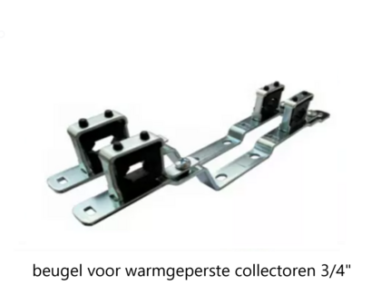 Dubbele Collectorbeugel 3/4&quot; (2 stuks) Voor warmgeperste Collector 3/4&quot; Met Ingebouwde Kranen  FS