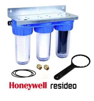 Honeywell Triplex Regenwaterfilter FF60 incl voor-, fijn- en koolstofpatroon