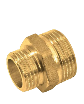 Verloop Nippel Messing 1&quot;M x 3/4&quot;M