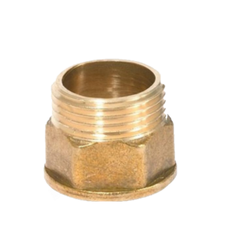 Mof Verlengstuk Messing 4/4&quot;F x 4/4&quot; M