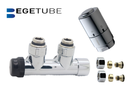 Begetube Ventielset Haaks Optima Design (Muuraansluiting 16/2) - 190810052+180410008+502570118