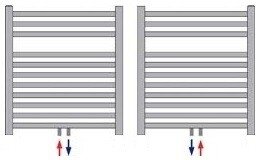 Wit Ventielset 1/2&quot; M  - 16/2 Muuraansluiting voor verticale radiatoren